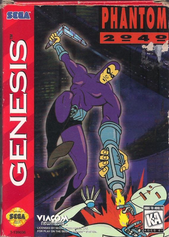 Phantom 2040 box art for Sega Genesis